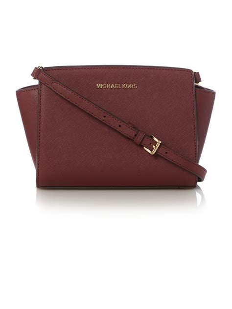 michael kors selma burgundy tote bag